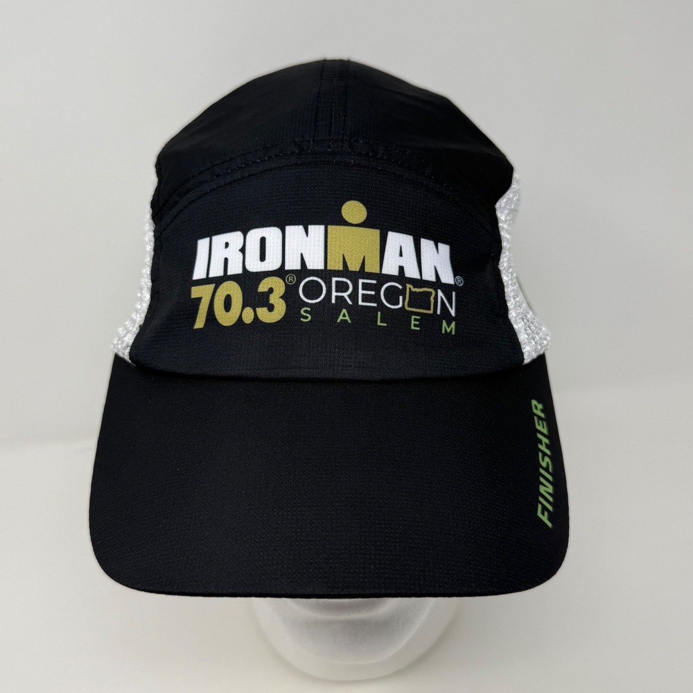 Boco Gear Ironman 70.3 Oregon Salem 2024 Finisher Running Hat Black White NEW